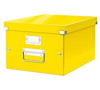 Leitz A4 Medium Storage Box with Lid and Metal Handles, Yellow
