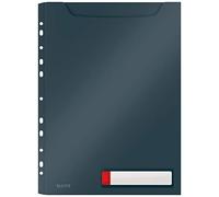 Leitz A4 Plastic High Capacity Privacy Pocket Folder, 150 Sheet Capacity, Pack of 3, Cosy Range, Velvet Grey, 46680089