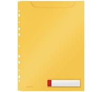 Leitz A4 Plastic High Capacity Privacy Pocket Folder, 150 Sheet Capacity, Pack of 3, Cosy Range, Warm Yellow, 46680019