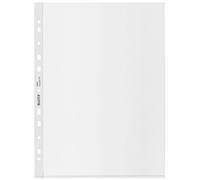 Leitz A4 Pockets, Pack of 100, Punched Plastic Sleeves, Embossed Mat Surface, 10
