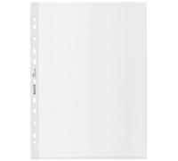 Leitz A4 Pockets, Pack of 25, Punched Plastic Sleeves, Embossed Mat Surface, 100