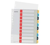 Leitz Cosy 1-10 Printable Index, PP 10 Coloured Tabs Printed 1-10, A4 Maxi Forma