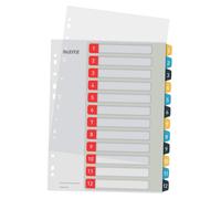 Leitz A4 Printable Index 1-12, Heavy Duty, Cosy Range, Multicoloured, 12480000