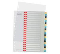 Leitz Cosy 1-20 Printable Index, PP 20 Coloured Tabs Printed 1-20, A4 Maxi Forma