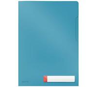 Leitz A4 Privacy Folder, 40 Sheet Capacity, Pack of 3, Cosy Range, Calm Blue, 47080061