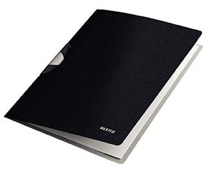 Leitz A4 Professional ColorClip File, 40 Sheet Capacity, Flexible Plastic, Satin Black, Style Range, 41650094