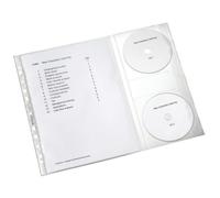 Leitz A4 Punched Pocket w/ CD Flap Document Wallet Office Organisation 20 Pack