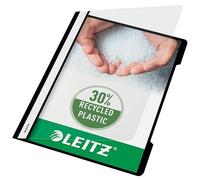Leitz A4 Standard Plastic File, Pack of 25, 250 Sheet Capacity, Black, 41910095