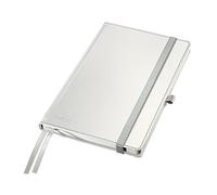 Leitz A5 Hard Cover Notebook, Artic white (80 Sheets, Ruled, with 2 Bookmarks, 100 gsm Ivory Paper, Style Range)