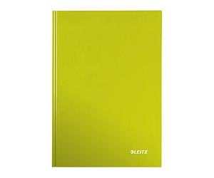 Leitz A5 Hard Cover Notebook, Green (80 Sheets, Ruled, 90 gsm Ivory Paper, Wow Range)