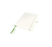 Leitz A5 Hard Cover Notebook, White (80 Sheets, Ruled, with 2 Bookmarks, 100 gsm Ivory Paper, Complete Range)