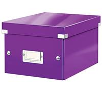 Leitz WOW Click & Store Small Storage Box with Label Holder Purple