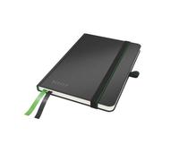 LEITZ Casebound Notebook A6 Ruled Paper Black Not perforated 80 Pages Pack of 6