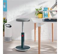 Leitz Active Sit Stand Office Desk Stool In Velvet Grey