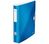 Leitz Lever Arch File, Metallic blue, A4, Curved spine 50mm width, Elastic faste