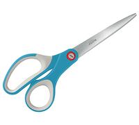 Leitz Ambidextrous Office Scissors, Premium Titanium Coated Stainless Steel, Ultra Sharp, Precision Cutting, Ergonomic Soft Handle Grip, Home/Office Use, Cosy Range, Calm Blue, 53320061