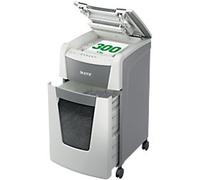 Leitz IQ Auto Feed Office 300 Automatic P4 Cross Cut 60L Paper Shredder - White, White