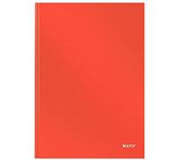 LEITZ Casebound Notebook A4 Ruled Paper Light Red Not perforated 80 Pages Pack of 6