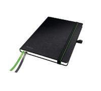 LEITZ Casebound Notebook A5 Ruled Paper Black Not perforated 80 Pages Pack of 6
