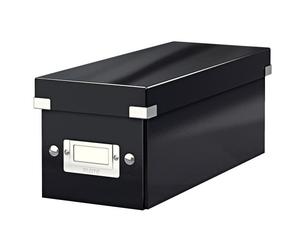 Leitz CD Disc Storage Box Click & Store WOW Cardboard Office Organisation Black