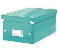 Leitz Click and Store DVD Organizer Box, Ice Blue, Durable Desktop Storage