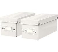 Leitz Click & Store 60410001 CD Storage Box, White, Pack of 2