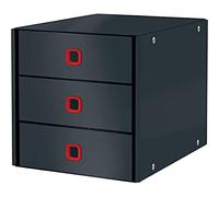 Leitz Click & Store Drawer Cabinet, 3 Drawers for Storing Papers & Documents, A4 Size Cardboard 3 Tier Folding Filing Cabinet, for Home/Office, Cosy Range, Velvet Grey, 53680089