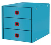 Click & Store Drawer Cabinet, 3 Drawers for Storing Papers & Documents, A4 Size Cardboard 3 Tier Folding Filing Cabinet, for Home/Office, Cosy Range,