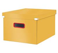 Leitz Click & Store Medium Storage Box, Foldable A4 File Box with Lid, Premium Strong Cardboard Container for Home/Office Filing, Cosy Range, Warm
