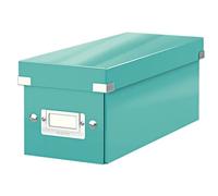 Leitz WOW Click & Store CD Storage Box. with Label Holder. Ice Blue