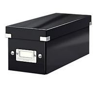 Leitz Click & Store WOW CD Storage Box Laminated Cardboard Black 143 x 352 x 136 mm