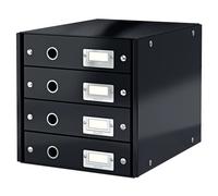 Leitz Click & Store WOW Drawer Cabinet 4 Drawers Black 60490095