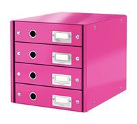 Leitz Click & Store WOW Drawer Cabinet 4 Drawers Pink 60490023