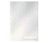 Leitz Combifile Folder A4, Clear White Matt Finish, Top Left Open, 200 Micron Polypropylene, Pack of 5, 47260003