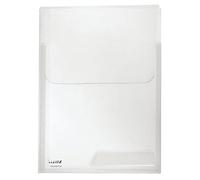Leitz CombiFile Maxi Folders Set of 3 A4 Size Expandable for More Capacity Crystal Clear with Gloss Finish Flap to Protect Contents 0.18mm PP Film 47310002