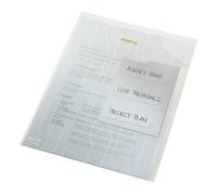 Leitz Combifile Tab Folder A4 - Clear White Matt, Top-Left Open, 200 micron Polypropylene, Pack of 3