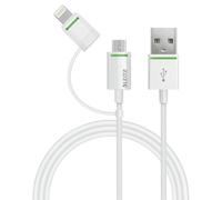Leitz Complete Lightning and Micro USB Adapter to USB Cable, 1m