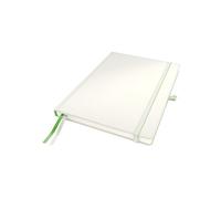 Leitz Complete Notebook A4 Squared, 160 Pages, 80 Sheets, Hardcover, 100 g/m² Paper FSC Certified, Fastener, Bookmark, Pen Loop, White, 44710001