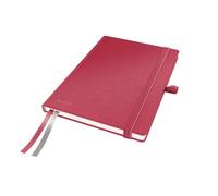 Leitz 44780025 A5 Hard Cover Notebook, Red (80 Sheets, Ruled, with 2 Bookmarks, 100 gsm Ivory Paper, Complete Range)