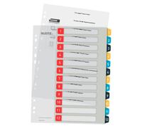 Leitz Cosy 1-10 Printable Index, PP 10 Coloured Tabs Printed 1-10, A4 Maxi Forma