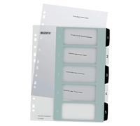 Leitz Cosy 1-20 Printable Index, PP 20 Coloured Tabs Printed 1-20, A4 Maxi Forma