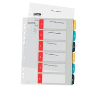 Leitz Cosy 1-5 Printable Index, PP 5 Coloured Tabs Printed 1-5, A4 Maxi Format