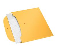 Leitz A4 Plastic Popper Wallet With 2 Pockets, 50 Sheet Capacity, Pack of 3, Cosy Range, Warm Yellow, 47090019