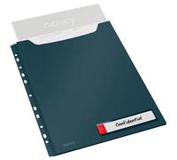 Leitz A4 Plastic High Capacity Privacy Pocket Folder, 150 Sheet Capacity, Pack of 3, Cosy Range, Velvet Grey, 46680089