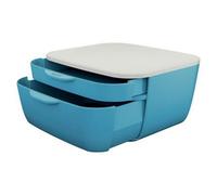 Leitz Two Drawer Cabinet, Cosy Range, Calm Blue, 53570061