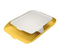 Leitz A4 Letter Tray With Desk Organiser, Cosy Range, Warm Yellow, 52590019