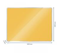 Leitz Cosy Magnetic Glass Whiteboard 60 x 40 cm Warm Yellow