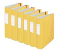 Leitz Cosy Series 10380019 Quality Folder 180° Active Pack of 6 A4 500 Sheets 8.2 cm Spine Width Warm Yellow