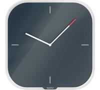 Leitz Cosy Silent Glass Wall Clock Velvet Grey 90170089