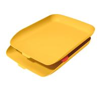 Leitz A4 Letter Tray, Set Of Two, Cosy Range, Warm Yellow, 53581019